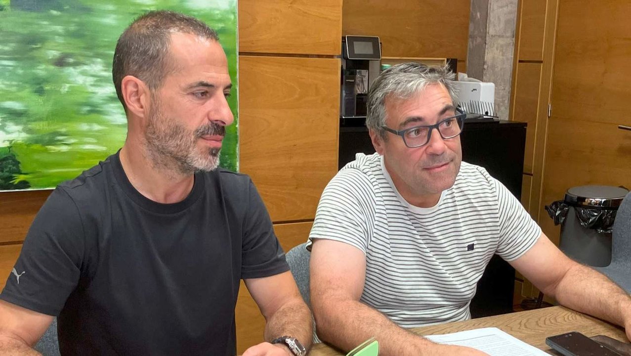 Ángel García y Pergentino Martínez durante la presentación