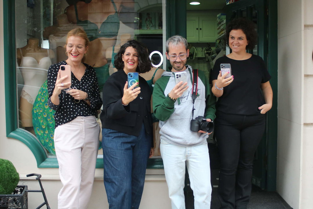 De izda a dcha, Begoña González, Beatriz Balbona, Sergio Nosti y Patricia Agüera